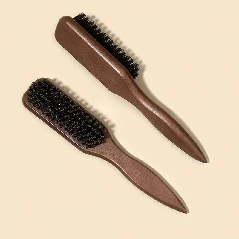 Brown pointed-tail bristle comb by Showlu Fashion Store, unisex anti-static hair comb with smooth teeth for detangling and hair care.
