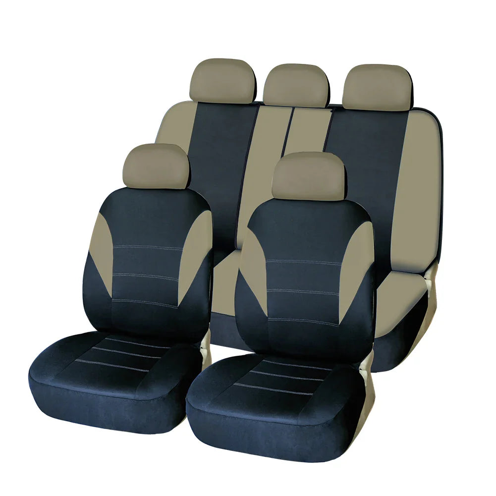 Universal car seat covers by SHOWLU FASHION STORE, polyester front and rear protectors for auto seats.