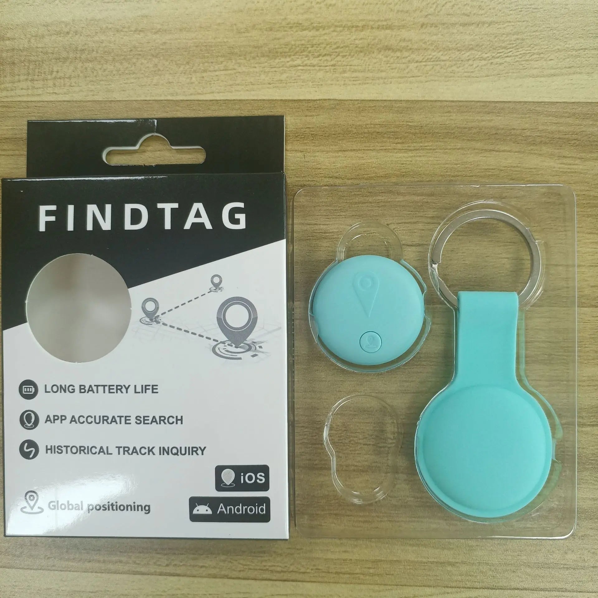 Showlu Anti-Lost AirTag tracker waterproof smart tag for pets and kids, featuring a compact design with keyring attachment.