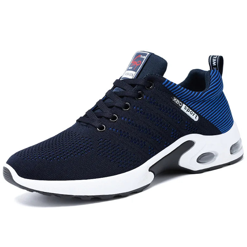 Men's breathable air mesh running shoes by SHOWLU FASHION STORE, lightweight casual sports footwear with a sleek design.