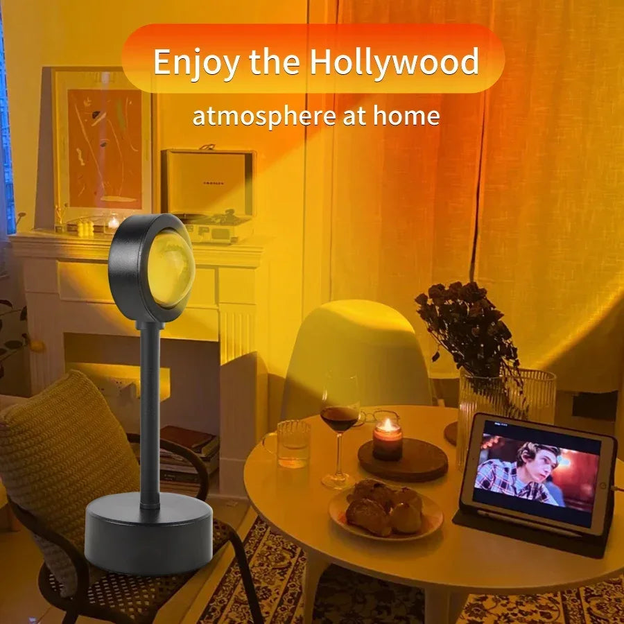 Showlu Smart LED Sunset Rainbow Bar displaying vibrant sunset and rainbow lighting effects on a sleek bar shape.