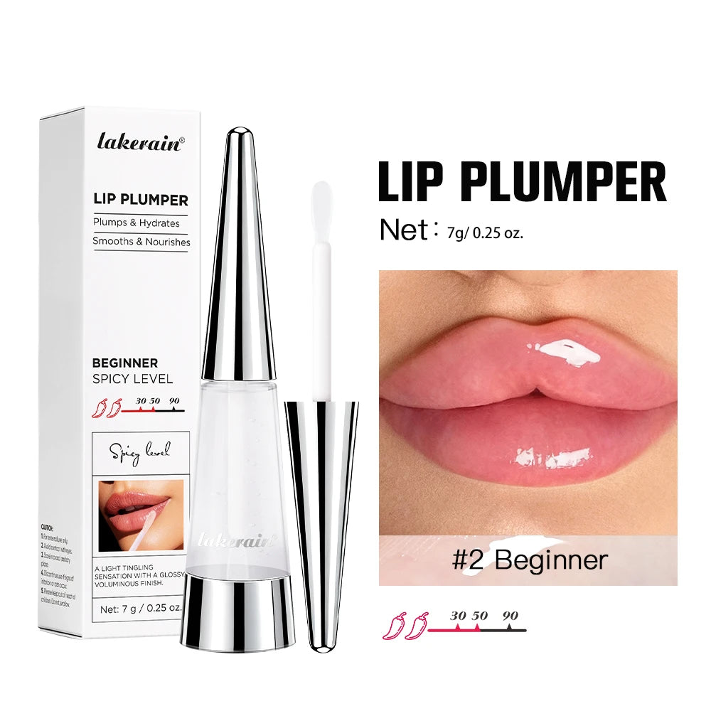 Showlu Smart General Lip Oil Plumper with glossy finish and sleek packaging, designed to enhance and hydrate lips.