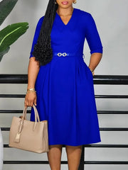 African Dresses For Women Summer Autumn Africa Clothing Half Sleeve Sexy V-Neck Perspective Slim Office Lady Party Dress