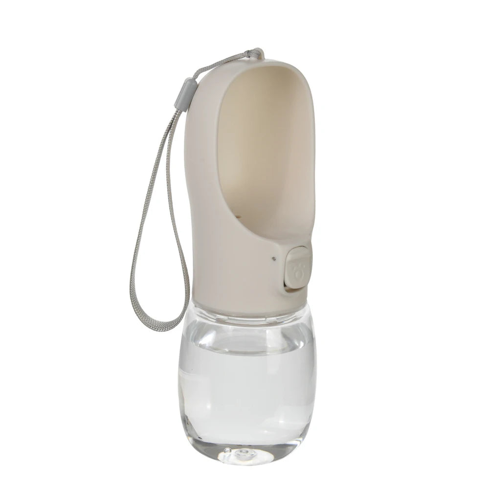 Showlu portable leakproof dog water bottle with built-in bowl for large and small pets, ideal for outdoor walks and travel.