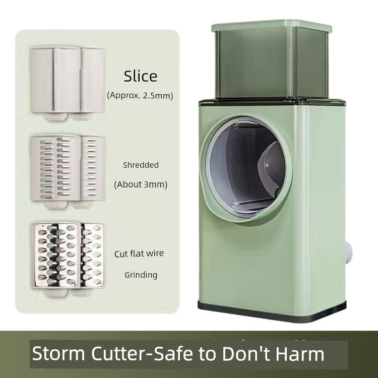 Showlu Multi-Functional Vegetable Cutter with dicing and slicing blades, compact kitchen tool for efficient vegetable prep.