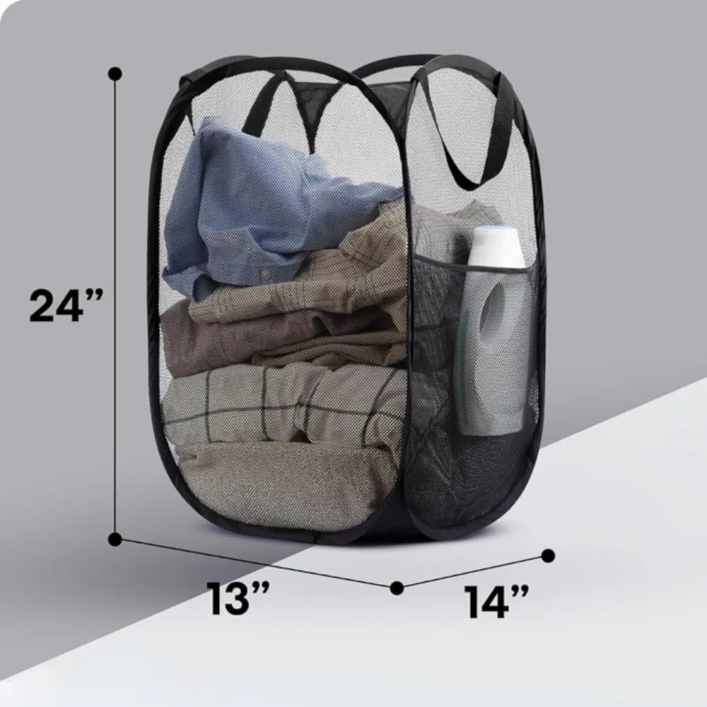Showlu Smart General collapsible laundry basket with handles, lightweight and foldable for easy storage and transport.