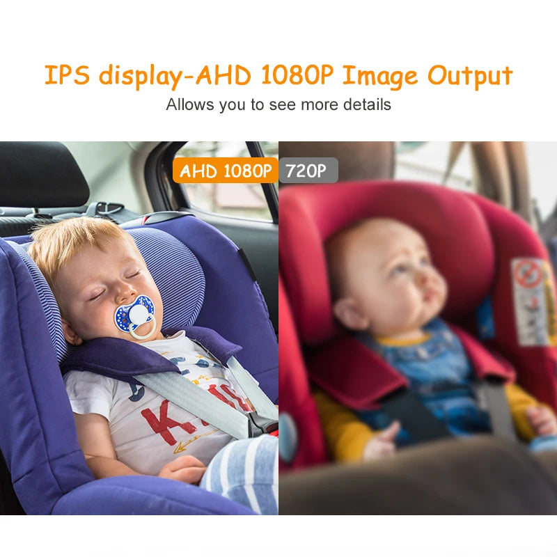 Showlu Smart General baby car camera mounted on dashboard, capturing clear video for vehicle safety and child monitoring.