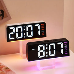 LED Digital Alarm Clock Mood Light USB Display