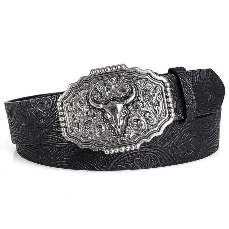 Retro men's bohemian style belt with personalized design, suitable for jeans, dresses, and casual wear, by Showlu Fashion Store.