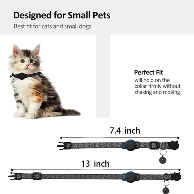 Waterproof Showlu Smart GPS Pet Tracker collar for cats and kittens, with secure fit and real-time location tracking.