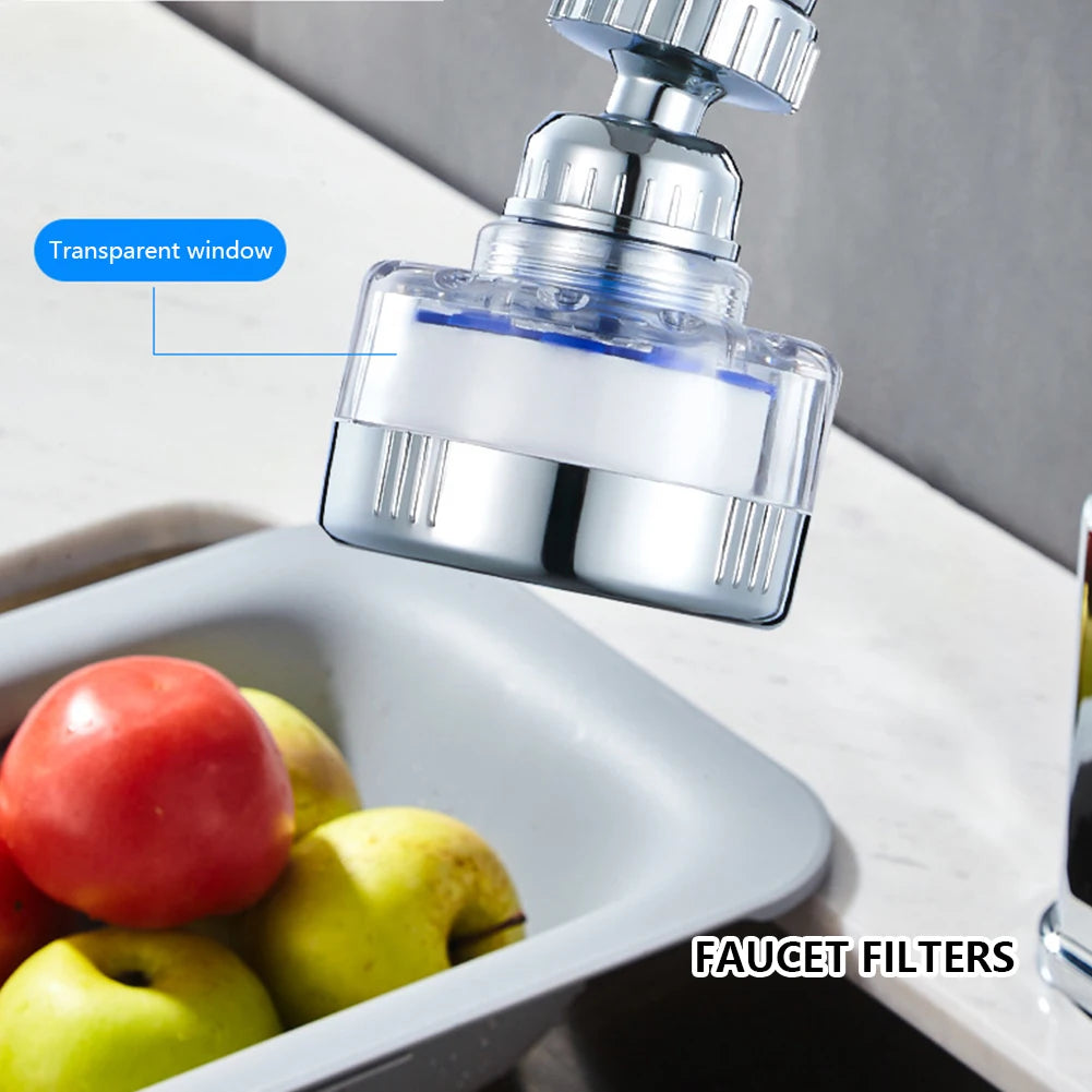Showlu Fashion Faucet Water Filter with 360° pressurized sink tap aerator, showcasing the sleek design and adjustable water flow.