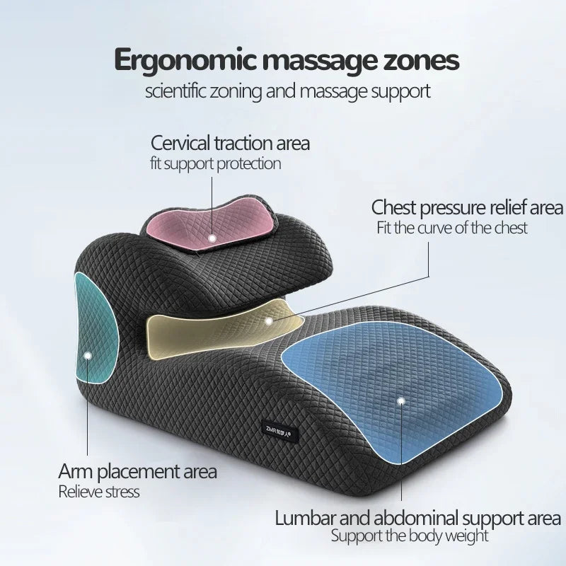 Memory foam butt cushion by Showlu Fashion Store, designed for prone position lying, shaped for comfort and support in bed.