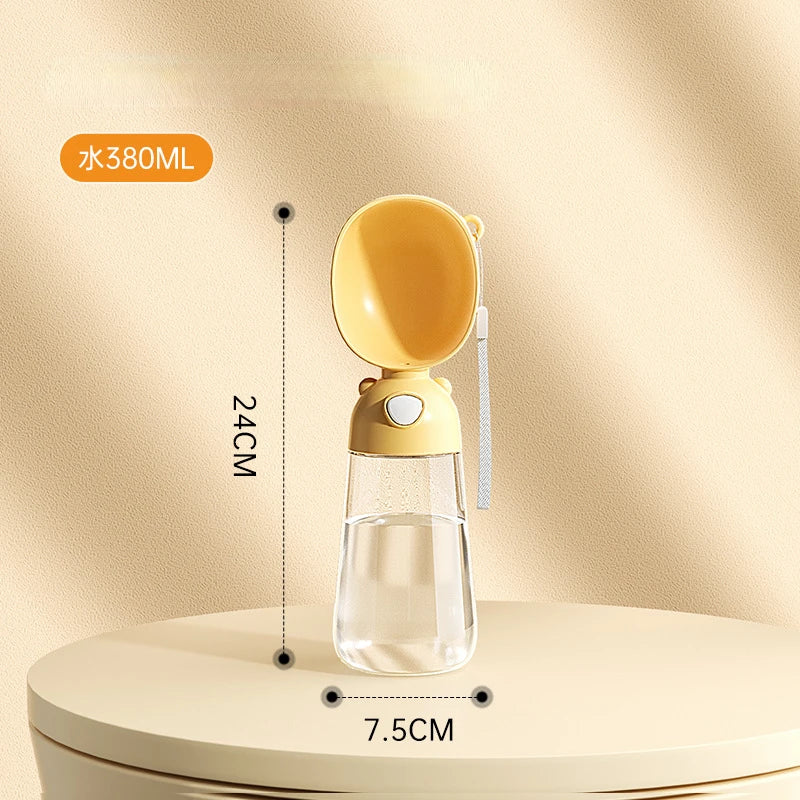 Showlu portable dog water dispenser and travel bowl, compact pet water bottle with foldable bowl for outdoor use