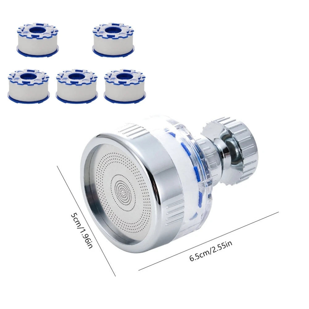 Showlu Fashion Store APWIKOGER faucet water filter with 360° pressurized sink tap aerator installed on a kitchen sink.