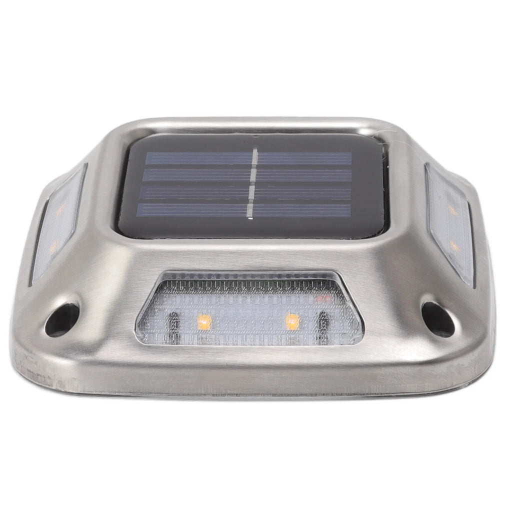 Showlu Smart General 8 LED solar ground light, waterproof IP65 warm garden lamp illuminating outdoor pathways and garden areas.