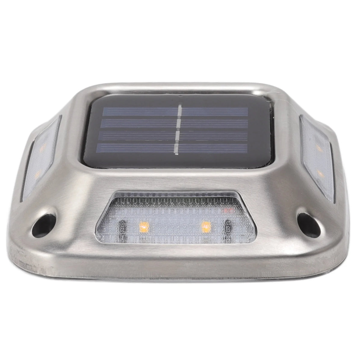 Showlu Smart General 8 LED solar ground light, waterproof IP65 warm garden lamp illuminating outdoor pathways and garden areas.