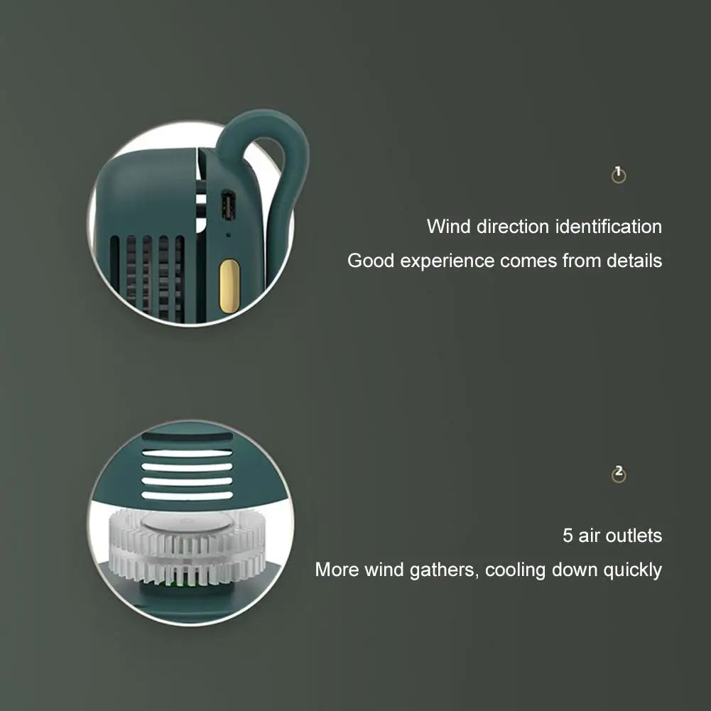Showlu Smart General portable USB clip fan with 60-blade design, featuring a compact and adjustable cooling fan.