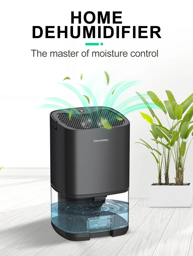 Mini portable electric dehumidifier by Showlu Smart General, compact design with vents and control panel visible in the image.