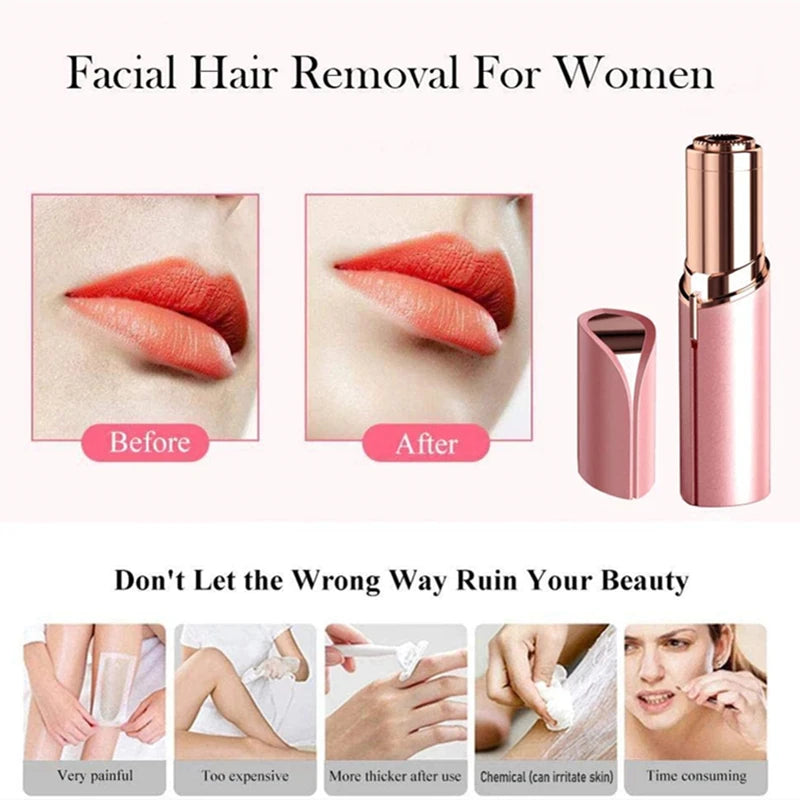 Showlu Smart General portable rechargeable women facial hair remover, compact device with sleek design for gentle hair removal.