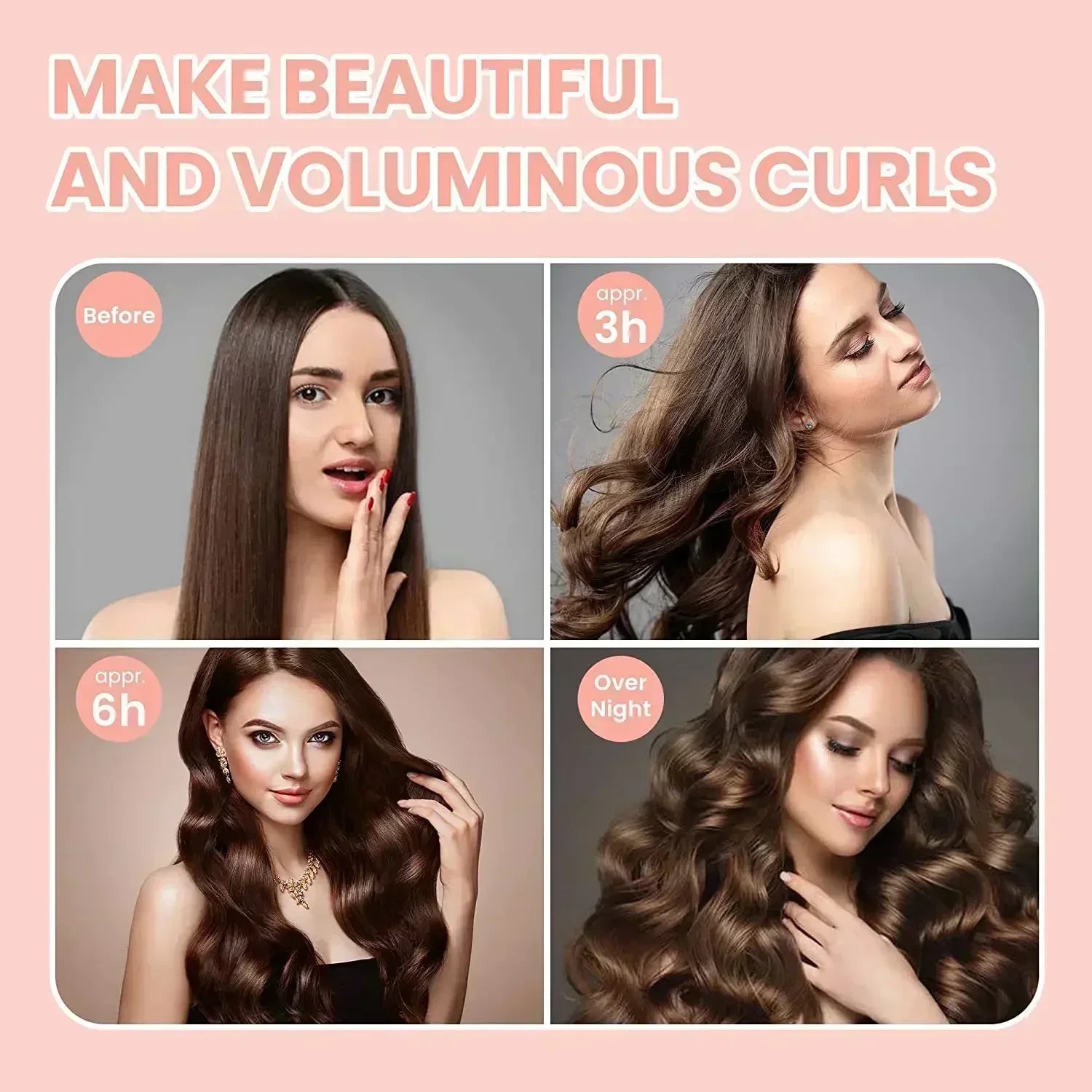 Showlu Smart General heatless curling rod for gentle, damage-free curls, shown in a close-up image highlighting its smooth design.
