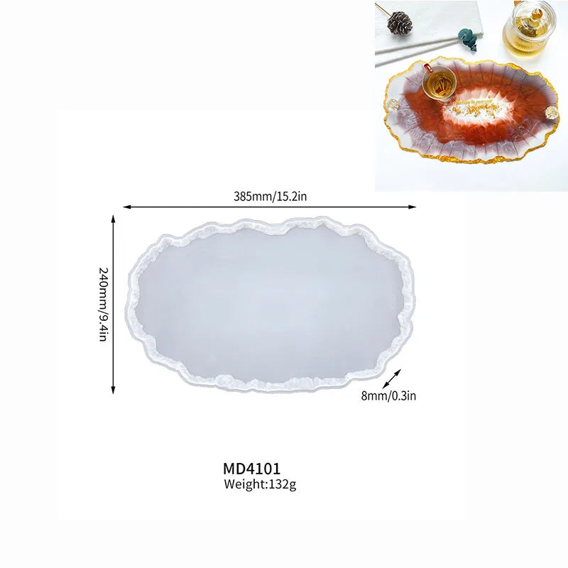 Three-layer fruit-shaped silicone mold for epoxy resin art, tea plate disc mold, ideal for DIY home decoration projects