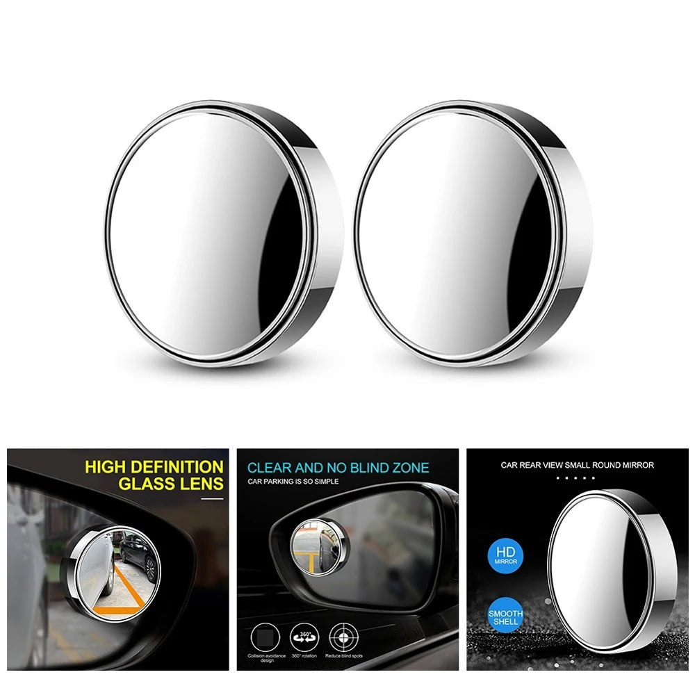 Showlu Smart General Car Blind Spot Mirror Pro attached to vehicle side mirror for improved rear visibility and safety.