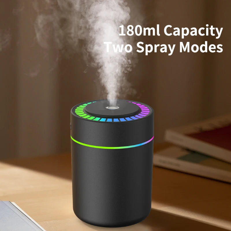 Showlu Smart aromatherapy essential oil diffuser with 180mL capacity and USB-C humidifier for calming mist and scent diffusion.