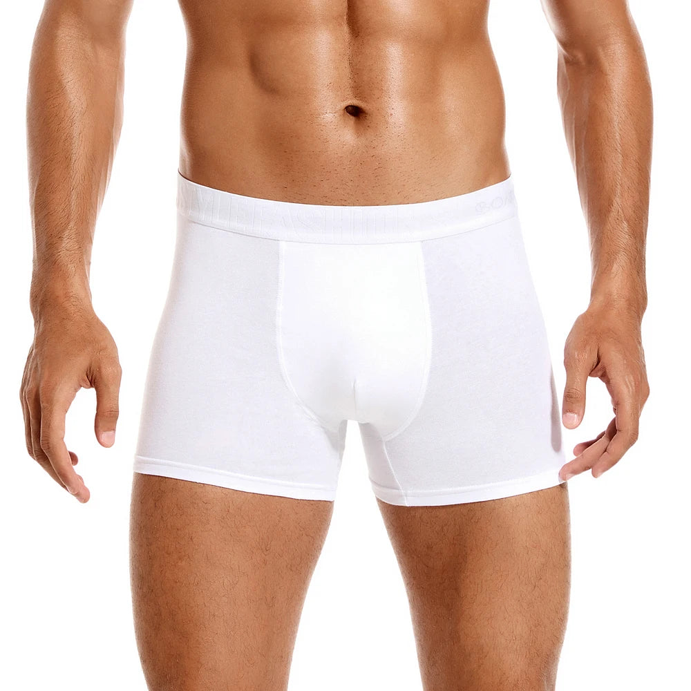Men's cotton print boxer shorts by Showlu Fashion Store featuring soft knit fabric and colorful, comfortable underwear design.