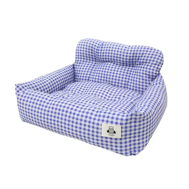 Showlu 2-in-1 dog car seat cover and travel bed made of durable polyester, featuring a hammock design for pet comfort and safety.
