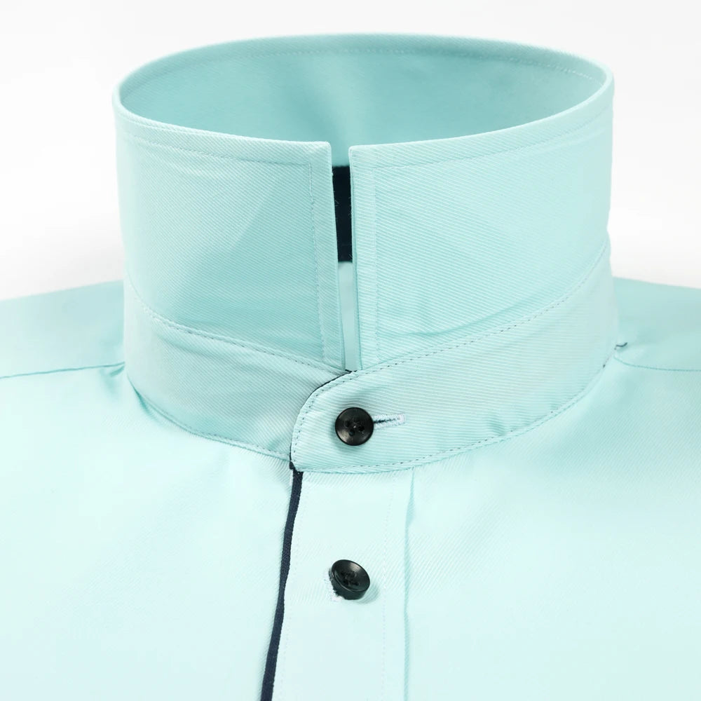 Payel men's slim-fit cotton blend long sleeve dress shirt, stylish business top with a modern fit and classic collar.