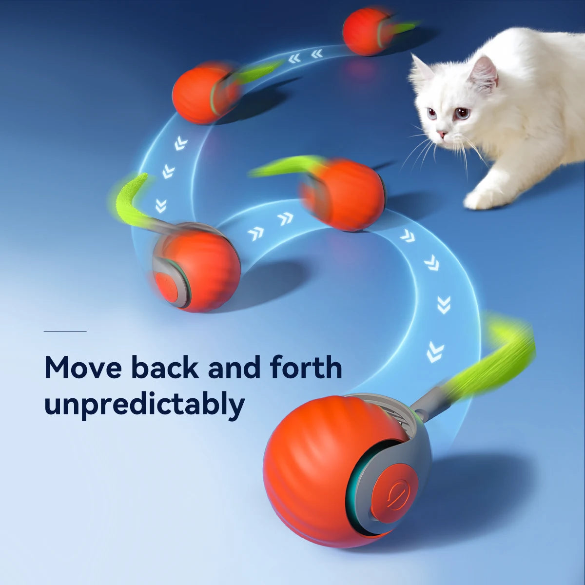 Showlu Smart General interactive pet ball with colorful LED lights, designed to entertain and engage cats and dogs.