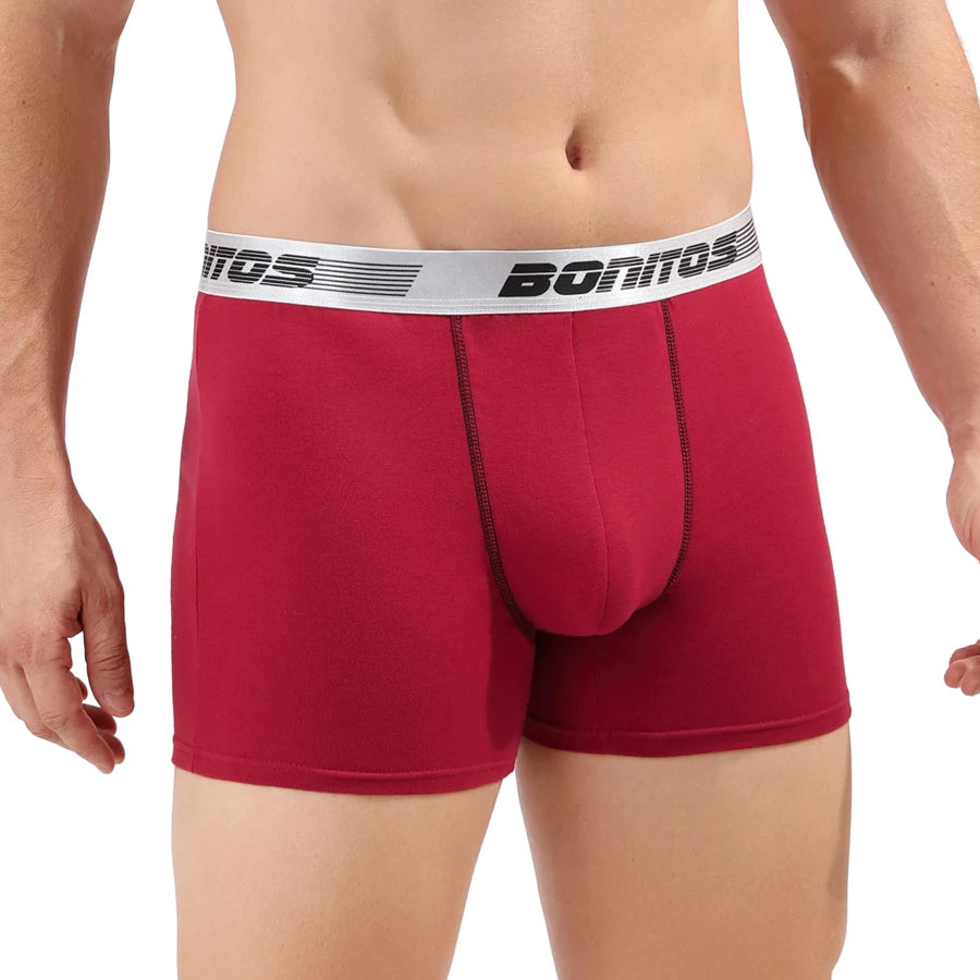 Men's cotton print boxer shorts by Showlu Fashion, soft knit underwear with colorful pattern and comfortable fit.