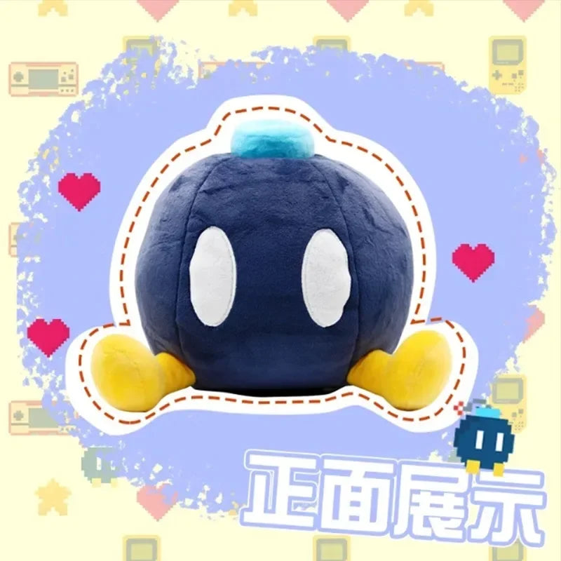 Super Mario Bob-omb plush tissue box holder by Takara Tomy, featuring a soft, detailed plush design of the iconic character.