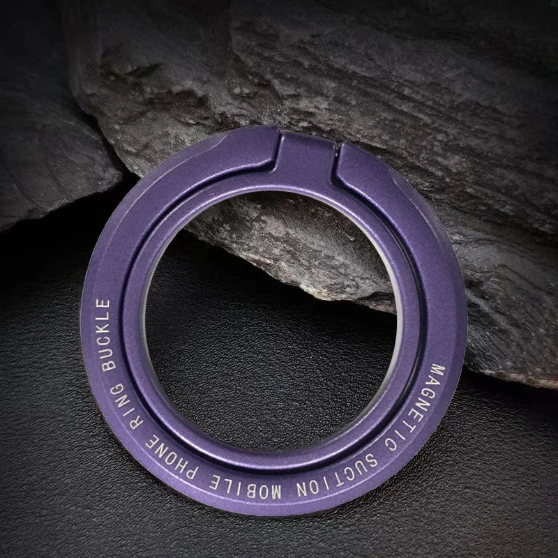 Magnetic Foldable Ring Holder and Removable Grip for MagSafe iPhone