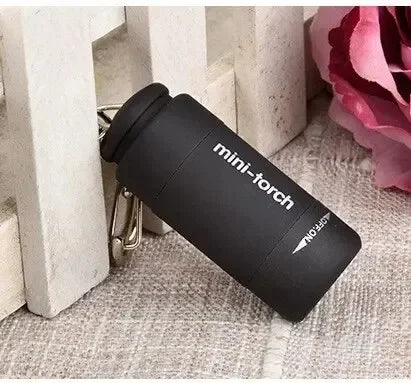 Showlu portable LED micro pocket flashlight with keychain, USB rechargeable, compact design, ideal for everyday carry and emergency use.
