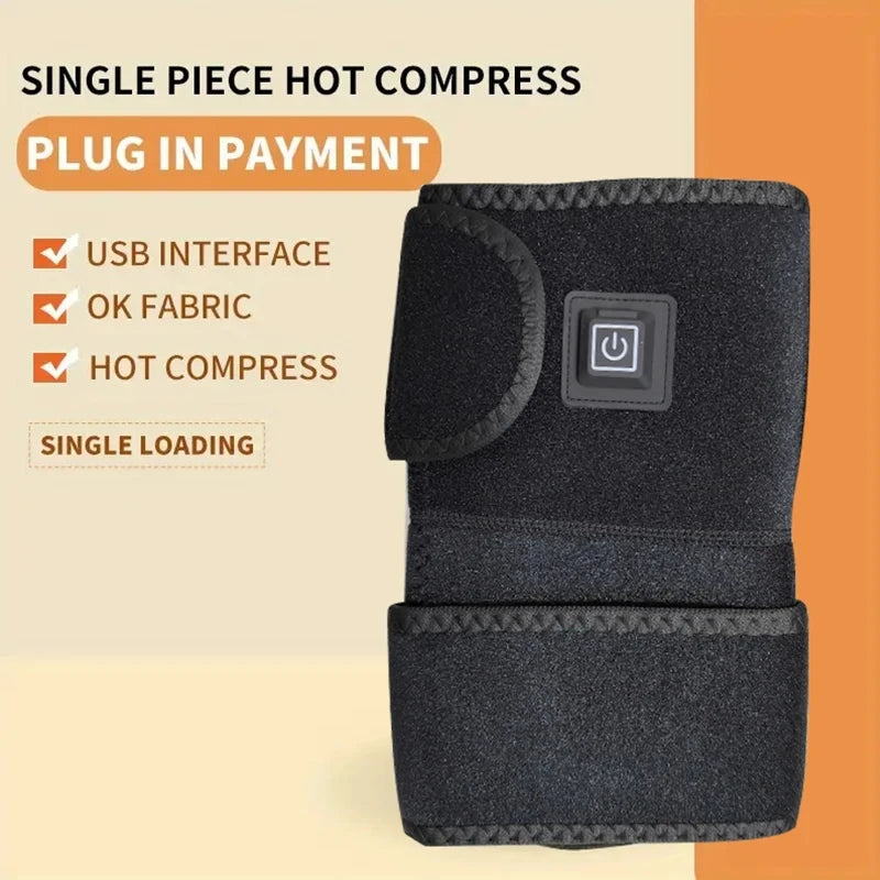 Showlu Smart General USB heated knee brace with 3-level electric heating, providing warm therapy and pain relief support.