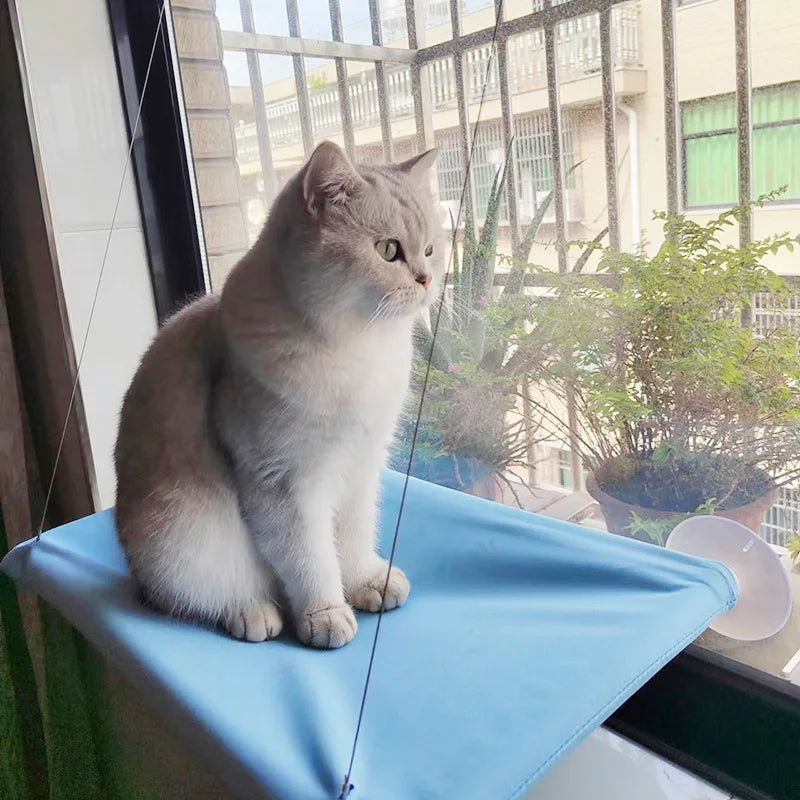 Showlu Smart General cat window hammock with soft fabric and suction cups for secure attachment to window glass.