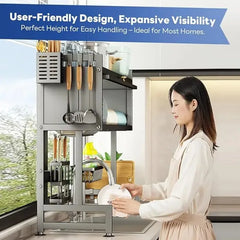 Kitchen Dish with Dust Cover – Adjustable Organizer for Plates,cocina,Eid Mubarak