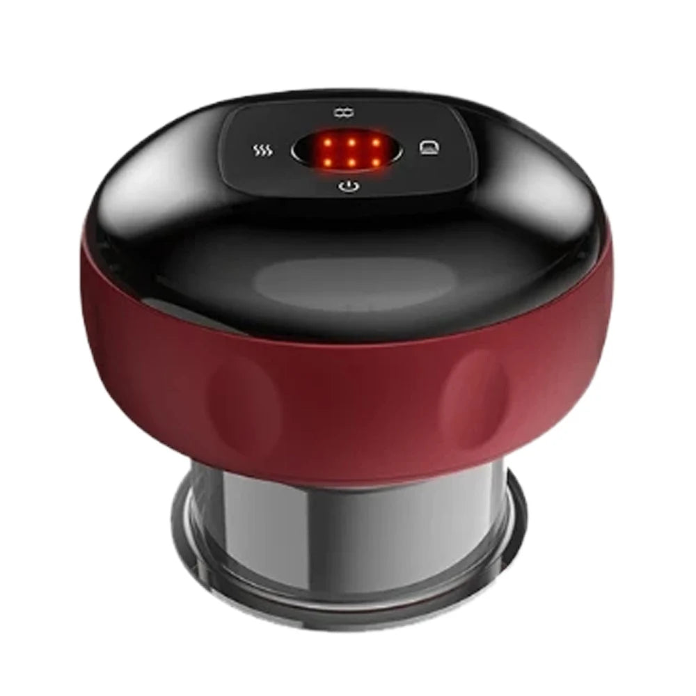 Homefish Electric Vacuum Cupping Massager with heating for body therapy, featuring sleek design and multiple massage cups.