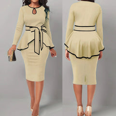 SexyElegant Amazon Cross-Border Suit Dress Ruffle Edge Top Side Slit Skirt 2-Piece Set For Women From China Big Land