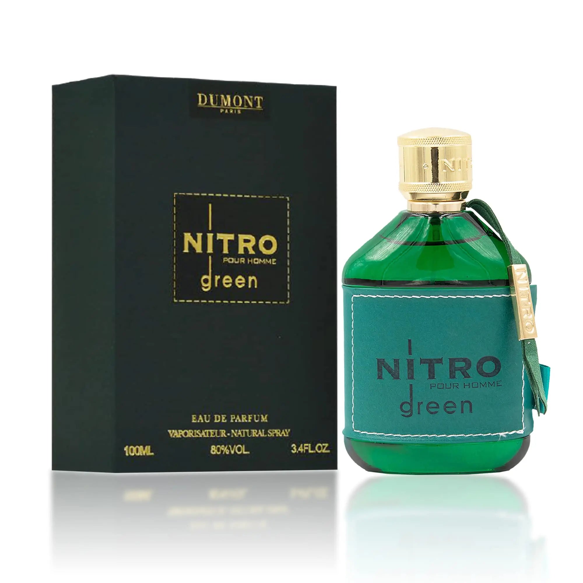 Dumont Nitro Red Eau De Parfum for Men, 3.4oz, woody floral fragrance with sleek bottle design and vibrant red accents