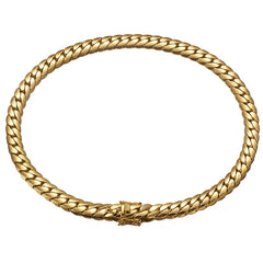 Hip Hop Bling Gold Color Cuban Link Chain Necklaces Tank Chain Men's Whip Chain Necklace Men Rapper Jewelry Drop Shipping