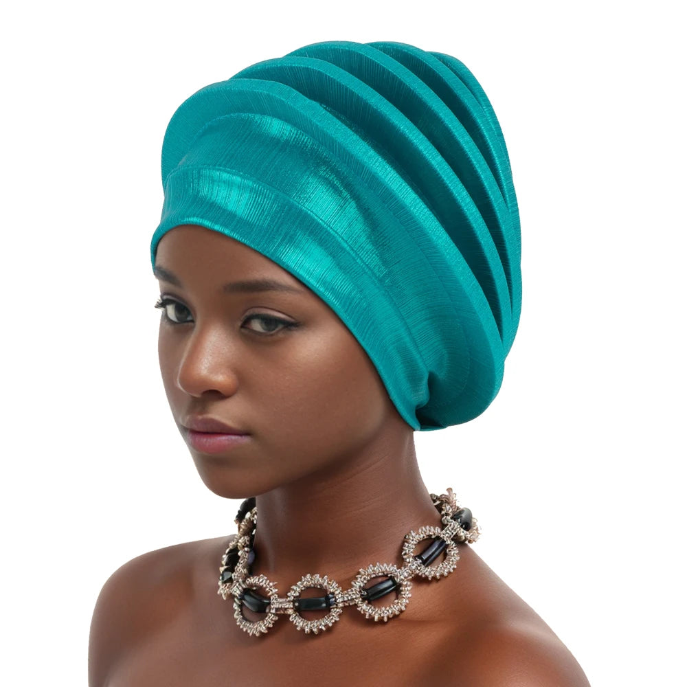 Elegant Spiral Beret for Women Afrcian Lady Head Wraps Female Berets Turban Nigeria Headpiece Wedding Party Gele