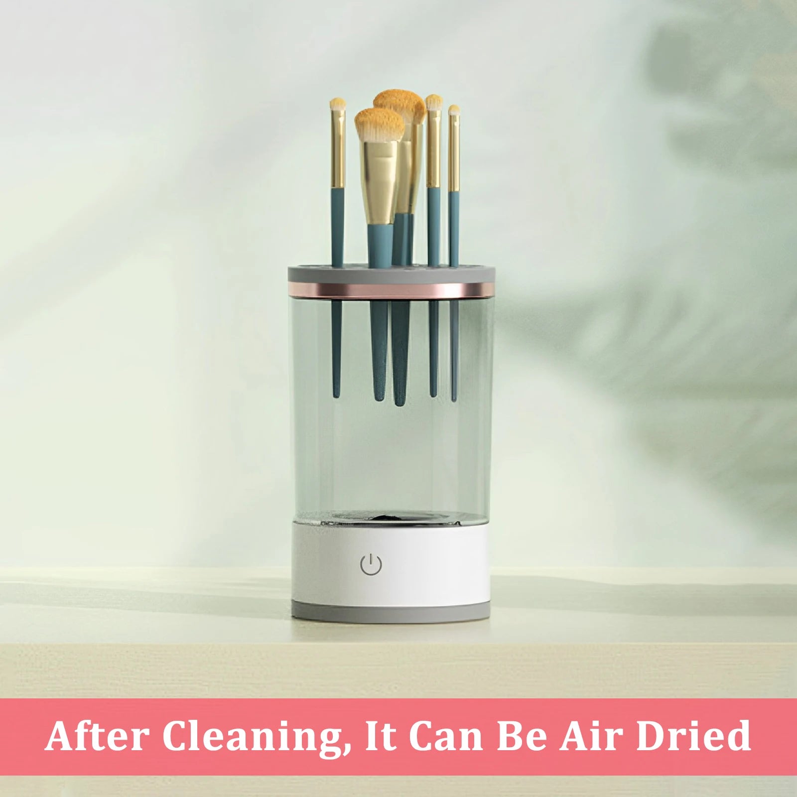 Showlu Smart Electric Makeup Brush Cleaner USB device for automatic deep cleaning of makeup brushes.