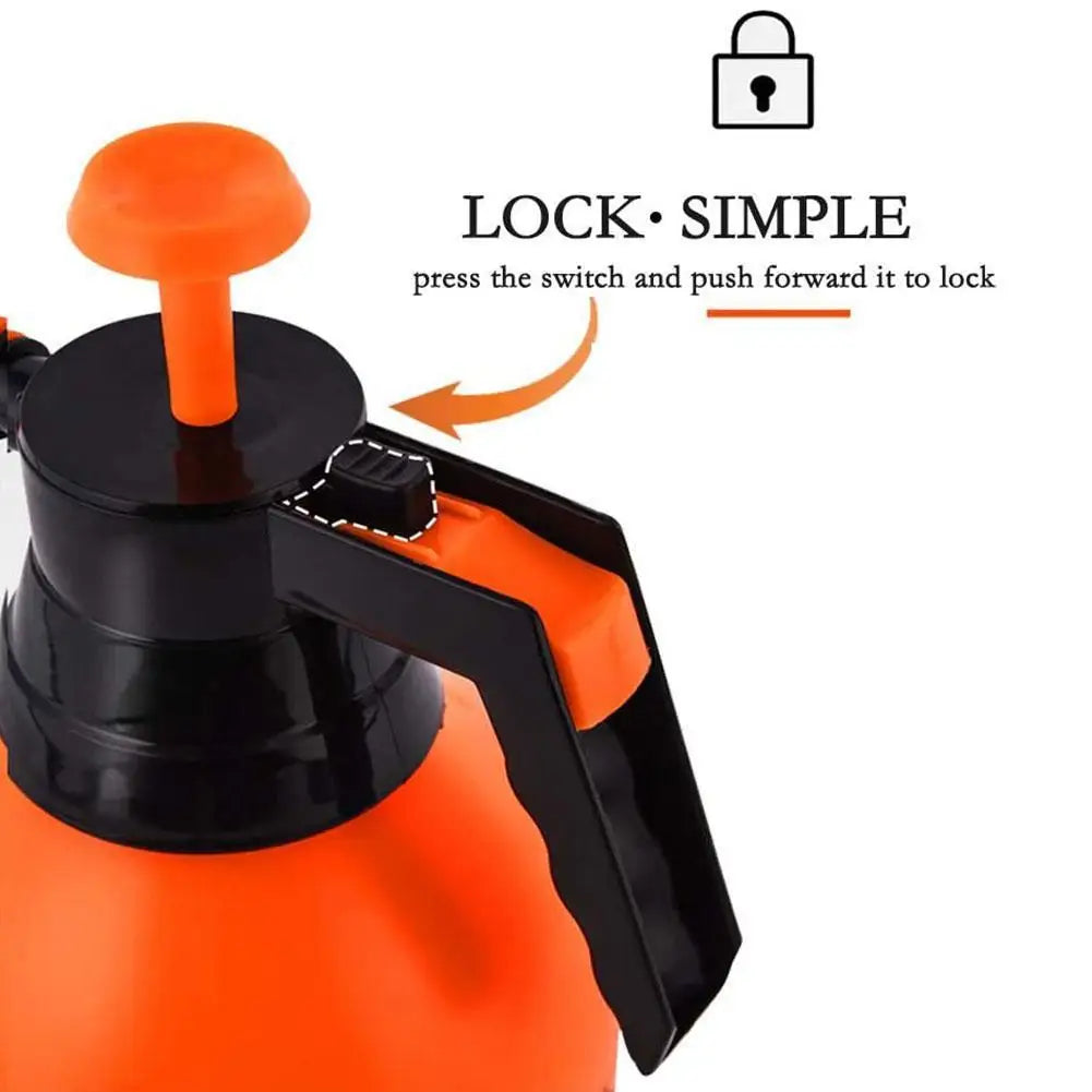 Showlu Smart General high pressure spray bottle with a transparent plastic body and adjustable nozzle for garden use