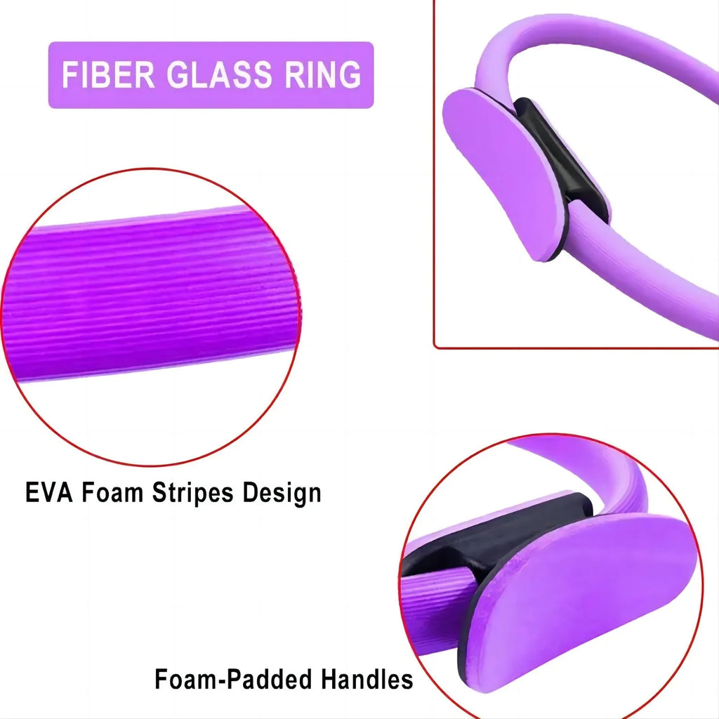 Showlu Smart General Pilates Ring Toner for full-body resistance exercises, featuring a durable circular design and comfortable grip handles.