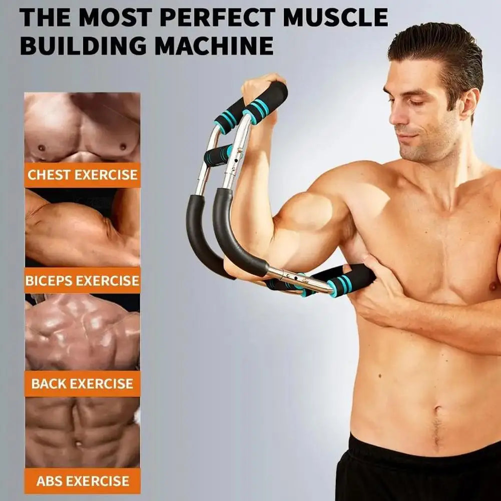 Showlu Adjustable Twister Arm Exerciser with spring chest workout bar for arm and chest muscle toning and strengthening.
