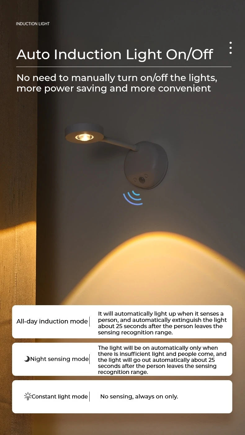Rechargeable motion sensor LED wall spotlight by Showlu Smart General illuminating outdoor wall area.