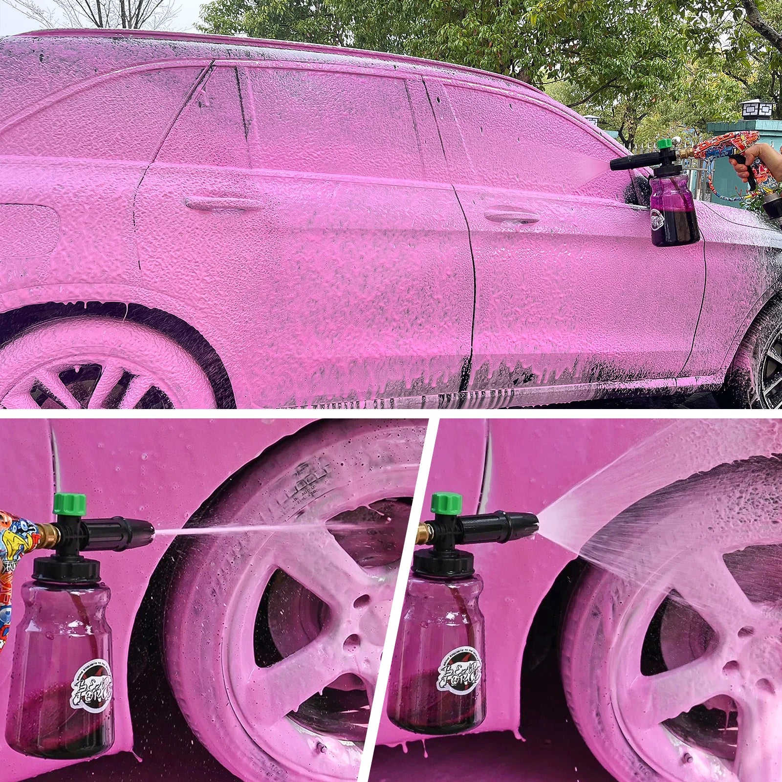 Showlu Smart General pressure washer foam cannon gun for car cleaning with adjustable foam spray and durable construction.