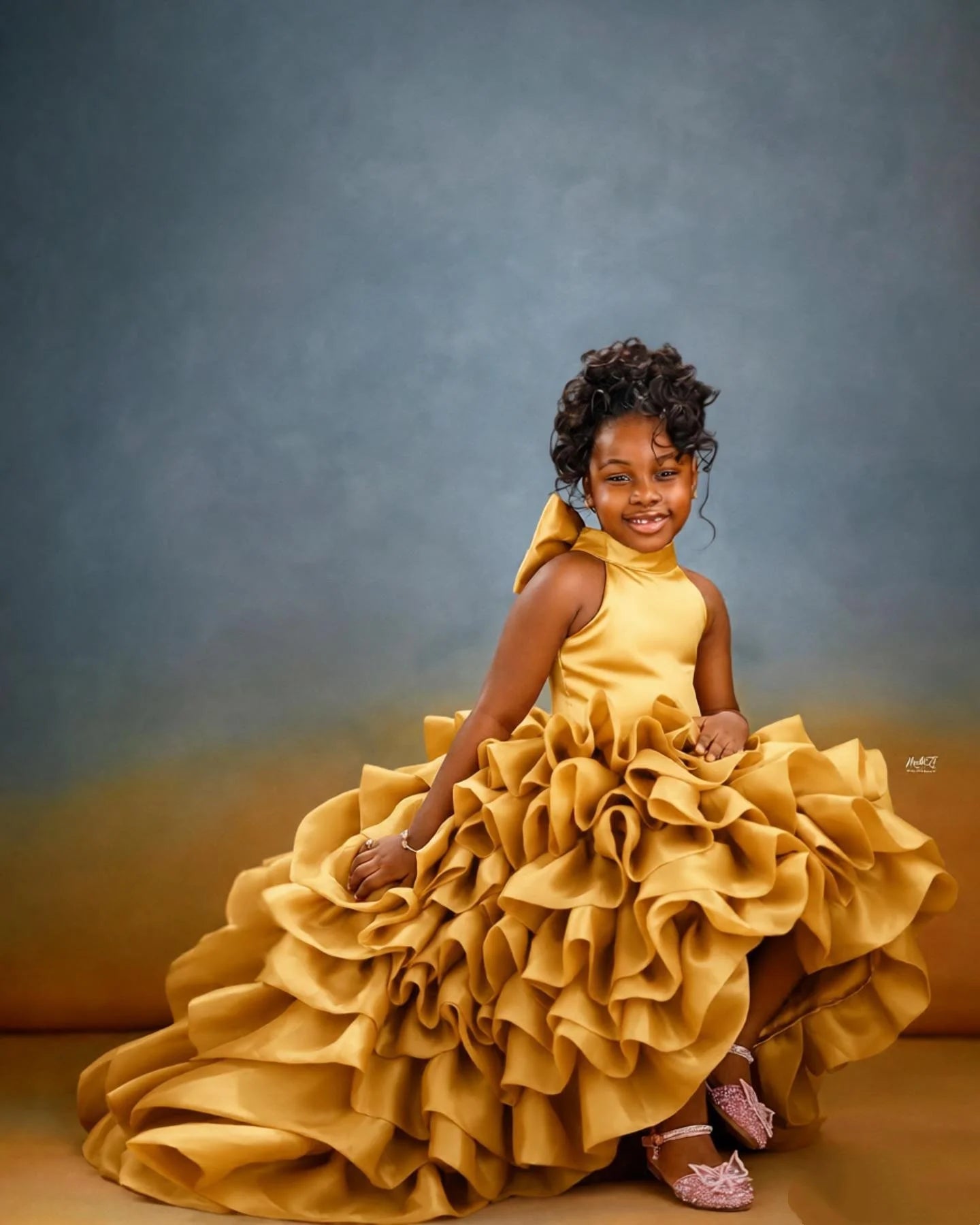 Pink High Low Flower Girl Dresses For Wedding Toddler Ruffles Birthday Party Photo Shoot Ball Gown Customized